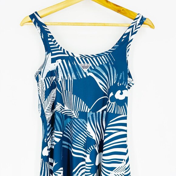 Columbia Womens PFG Freezer III Blue Floral Sleeveless Short Stretch Dress S - Picture 8 of 8